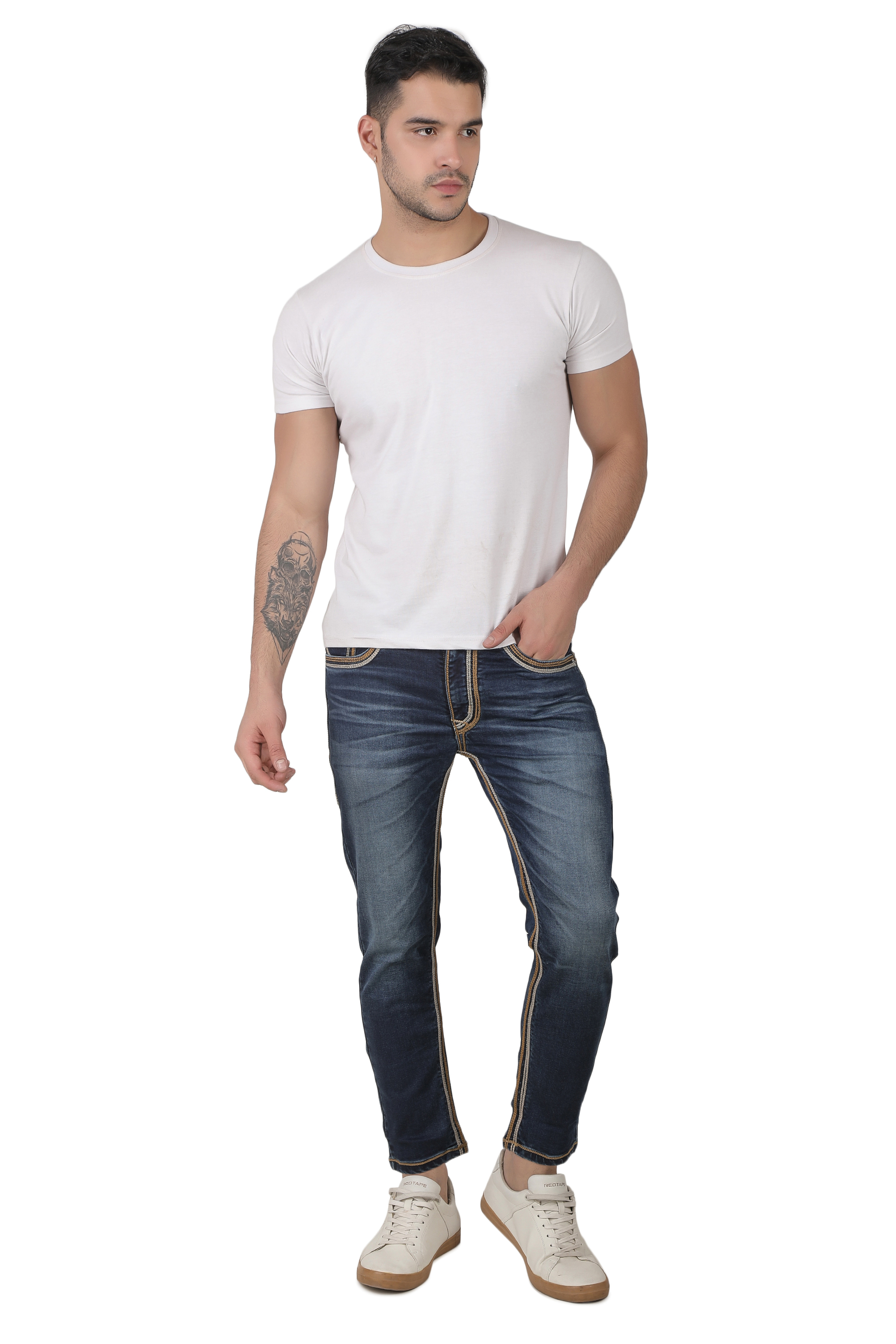 Denim Jeans Heavy slim Fit Ankle Length